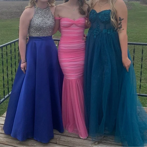 Norma Kamali Pink Walter Ruched Off‎ The Shoulder Fishtail Gown Size XS - Picture 16 of 16